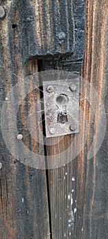 Spider web in a lock