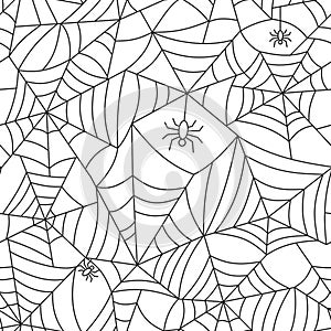 Spider web seamless pattern