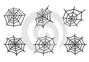 Spider Web. Vector illustration in Doodle style