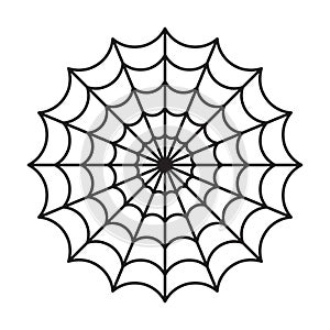 Spider web isolated. Halloween cut file