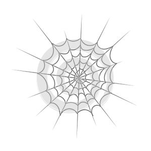 Spider web vector clip art for spooky Halloween design, nature or insect or bug related poster, network pattern, cobweb