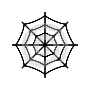 Spider web vector icon