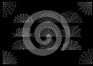 Spider web vector illustration.