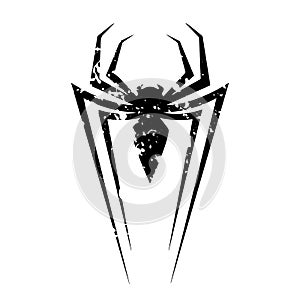 Spiderman logo in grunge style.