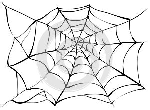 Spiderweb. Big black spider web photo