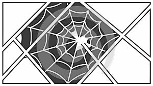 Spiderweb Geometric Design: Intricate Pattern Art, vector design Generative AI