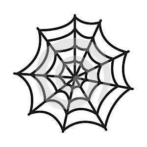 Spiderweb halloween line style icon photo