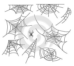 Spiderweb illustration set