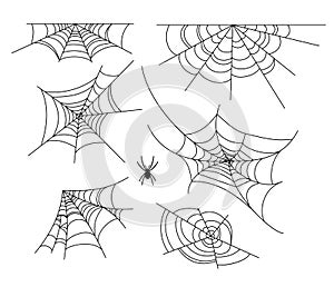 Spiderweb illustration set