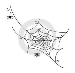 Spiderweb illustration set