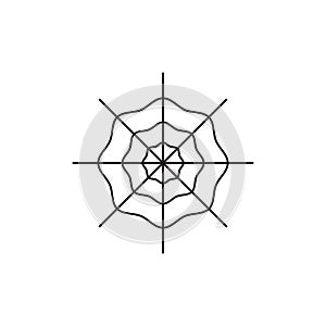 Spiderweb template icon. www, internet connection symbol. Vector illustration