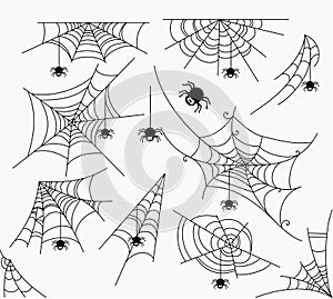 Spiderweb vector illustration set