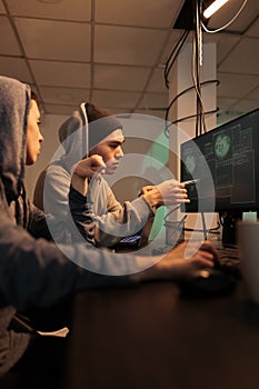 Spies team working on cyberterrorism with virus