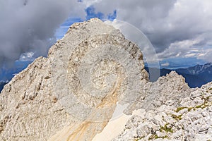 Spik (2472 m) in Julian Alps, Slovenia