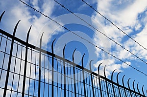 Spiked Fence Silhouette