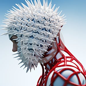 Spiked Hair 3d Model: Modern Fashion Design With A Twist