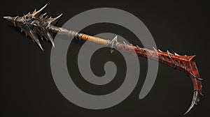 Spiked Weapon With Finely Rendered Textures In Dungeon Fantasy photo