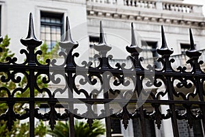 Spikes on Wrought Iron Fence