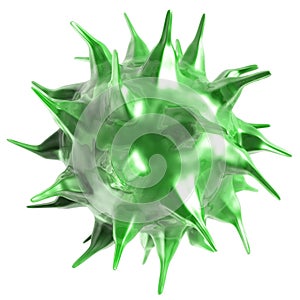 Spiky Green Jello Looking Spore / Microbe / Bacteria