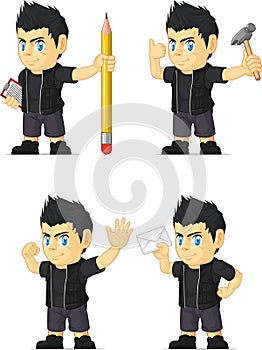 Spiky Rocker Boy Customizable Mascot 10