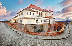 The Spilberk castle in Brno at sunset, Czech republic