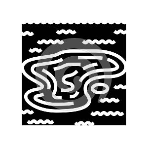 spill oil industry glyph icon vector illustration