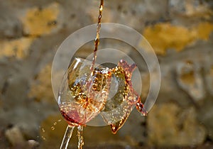 Spilled cocktail drink