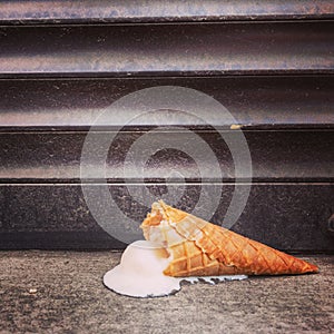 Spilled Ice cream cone