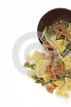 Spilled pasta bowl