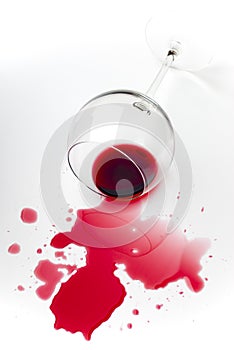 Spilled red wine photo