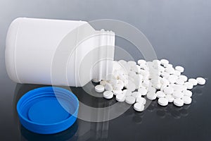 Spilled tablets (side)
