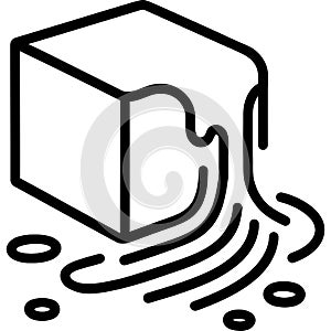 Spillover effect overflow spread outline vector AI generated