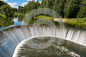 Spillway dam in the town of Yaropolets