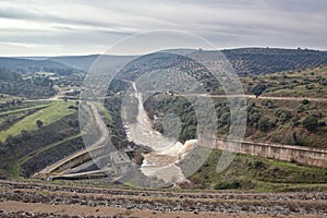 Spillway of the dam of the Yeguas