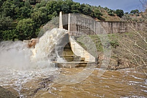 Spillway of the dam of the Yeguas