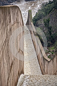 Spillway of the dam of the Yeguas