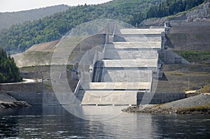 Spillway of the Sayanoâ€“Shushenskaya hydro power plant