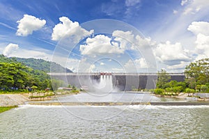 The Spillways of Khun Dan Prakarn Chon Dam at Nakhon Nayok, Thailand