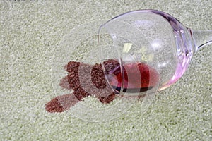 Spilt Red Wine on Carpet