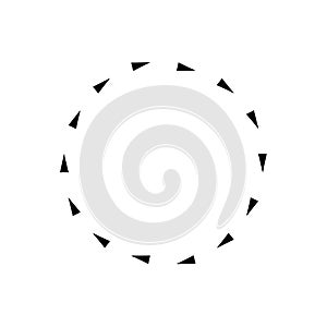 Spin arrow circle. Recycle arrown round frame