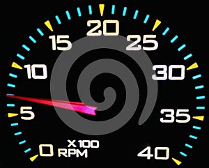 Spin fast revs per minute gauge