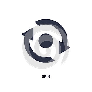 spin icon on white background. Simple element illustration from arrows 2 concept