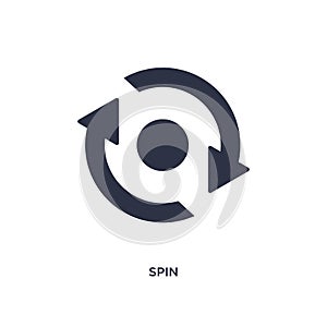 spin icon on white background. Simple element illustration from arrows 2 concept photo