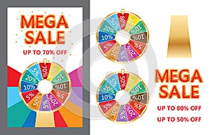 Spin lucky wheel Mega Sale set