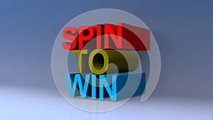 Spin to win on blue
