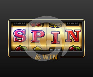 Spin and Win on slot machine