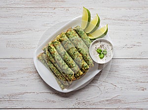 Spinach Adai - Indian green pancakes. Ramadan food