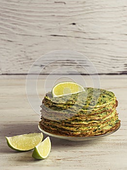 Spinach Adai - Indian green pancakes. Ramadan food