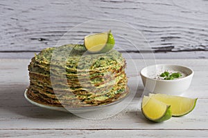 Spinach Adai - Indian green pancakes. Ramadan food