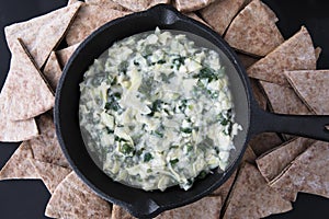 Spinach Artichoke Dip with Pita